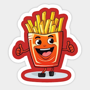 kawaii french fries T-Shirt cute ,potatofood Sticker